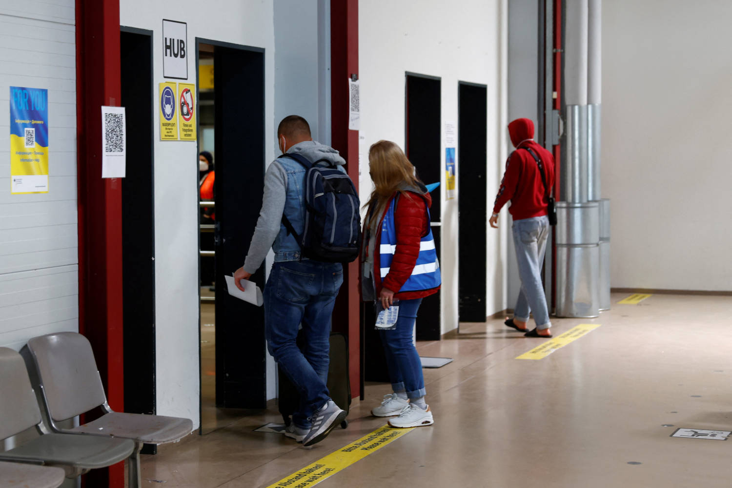 People Arrive At The Accommodation Centre For Refugees From Ukraine At The Former Tegel Airport In Berlin