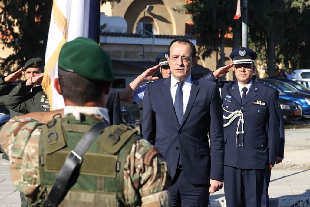 Christodoulides, memorial service, soldiers, National Guard