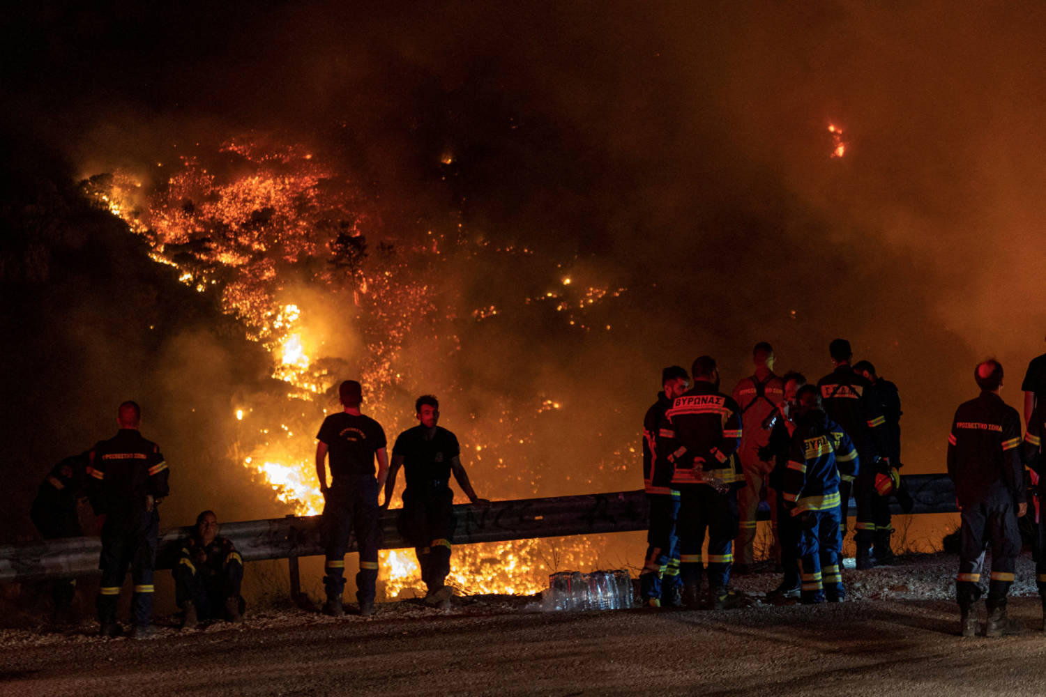 Wildfire Rages Near Athens