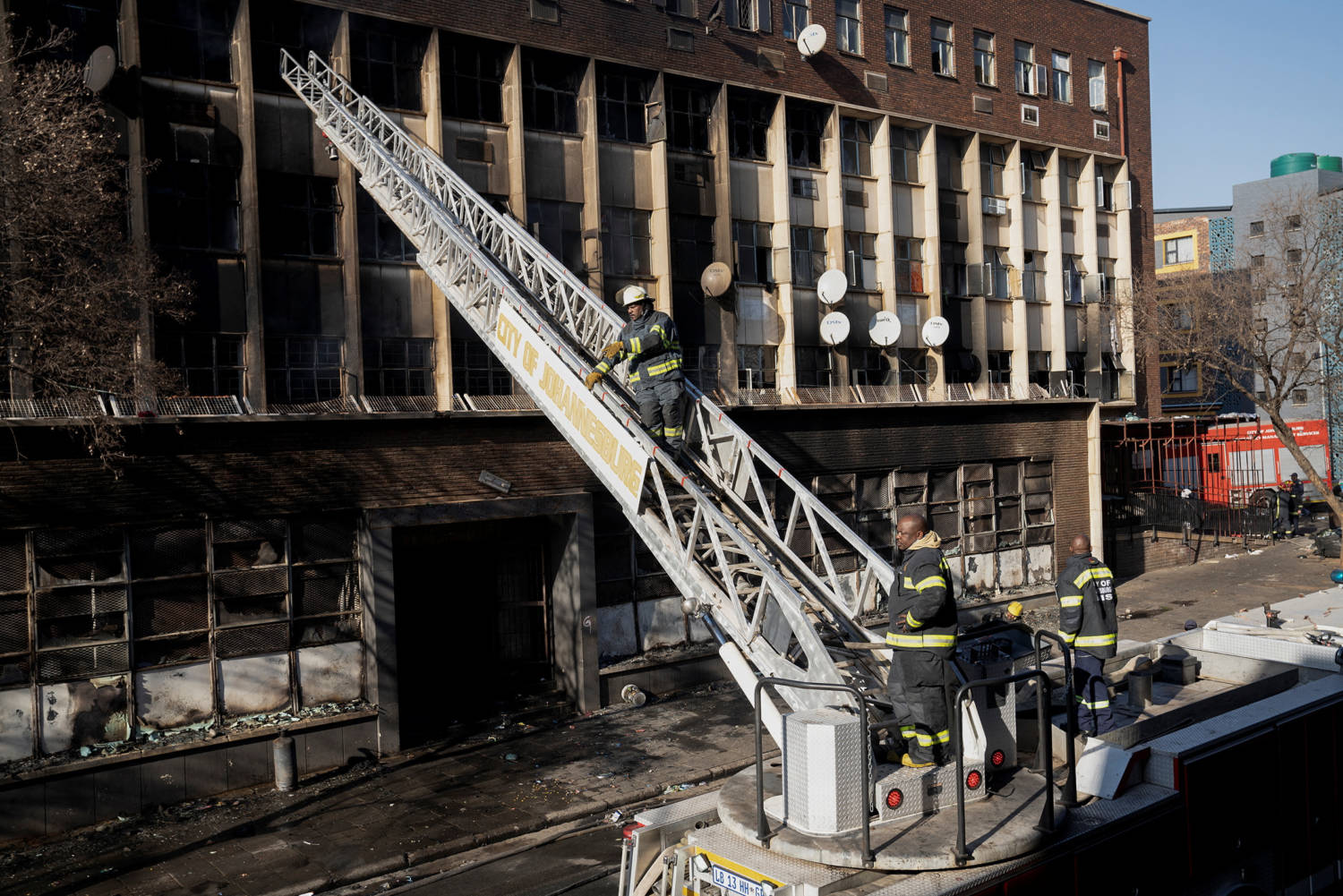 Aftermath Of A Deadly Fire In Johannesburg