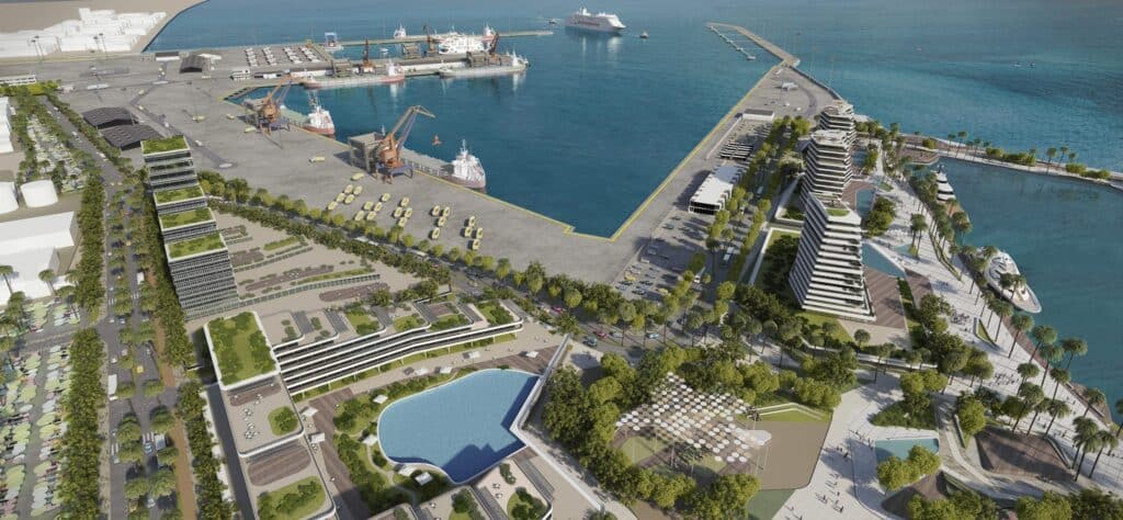 Artist's impression of the completed Larnaca marina and residences