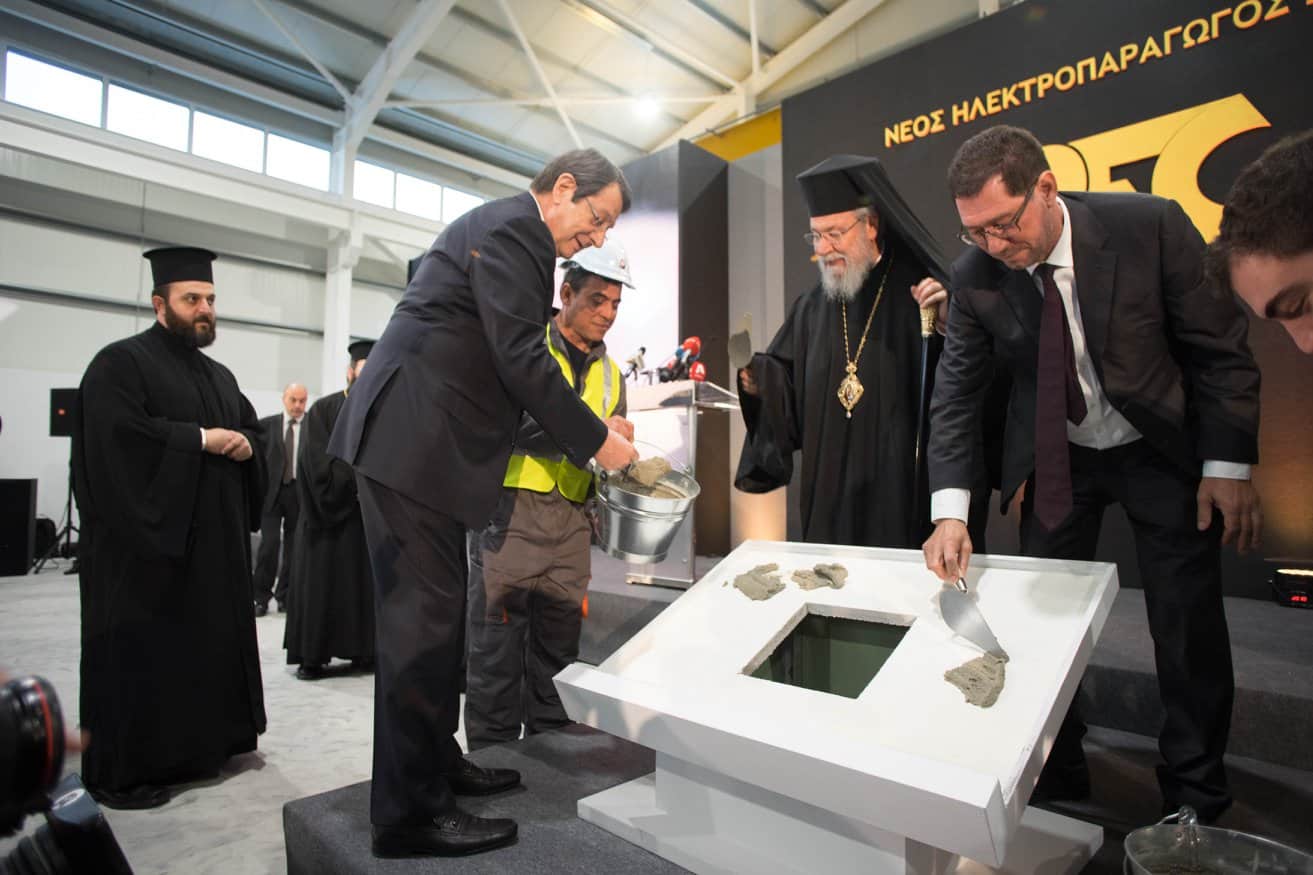 feature elias former president nicos anastasiades laying the power energy cyprus foundation stone