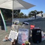 Activists hold marathon vigil outside Presidential Palace reading names of Gaza dead