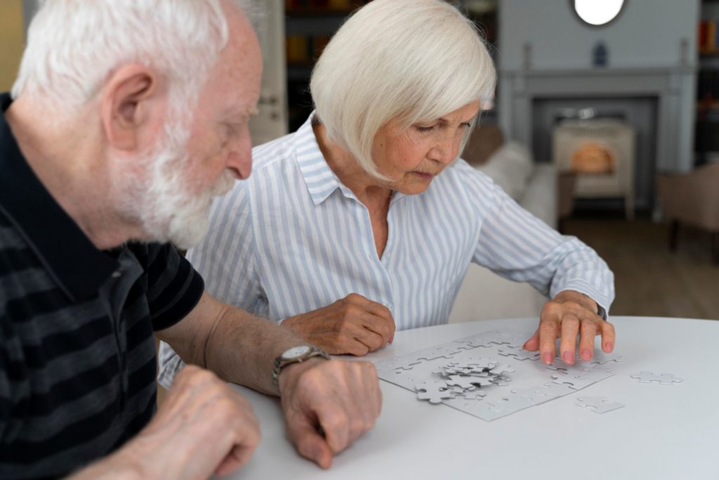 Senior People Confronting Alzheimer Disease