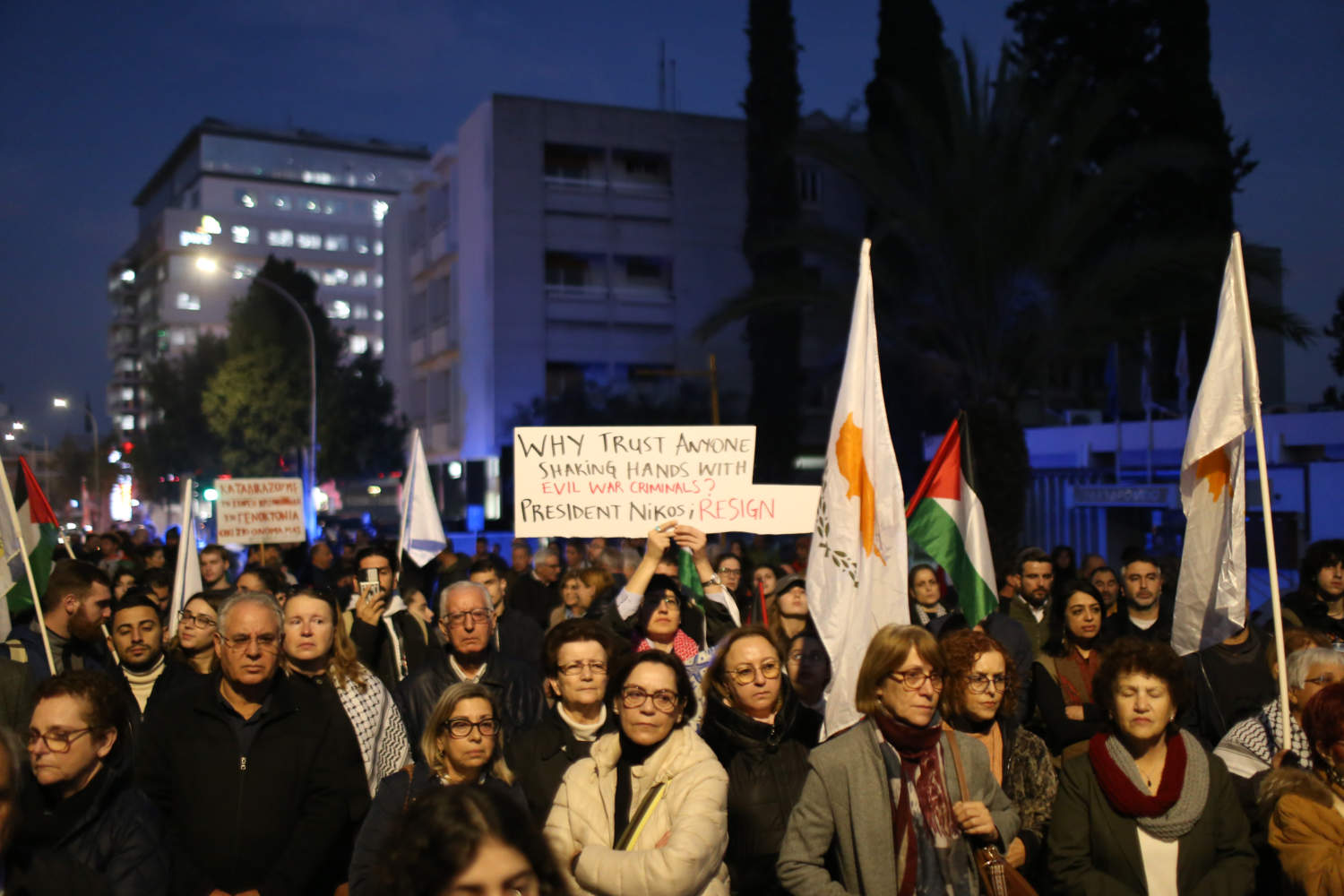 Citizens Protest Israeli President Herzog Visit To Cyprus. Mattpress, George Christophorou. January 9.