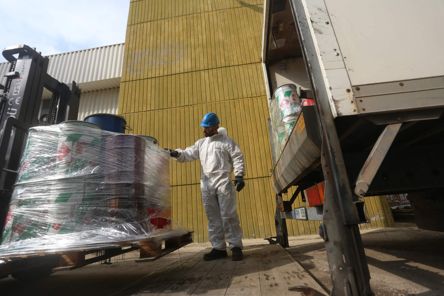 Environment Department Removes Chemical Waste From Deadly Astrasol Factory In Latsia. February 12, 2025.