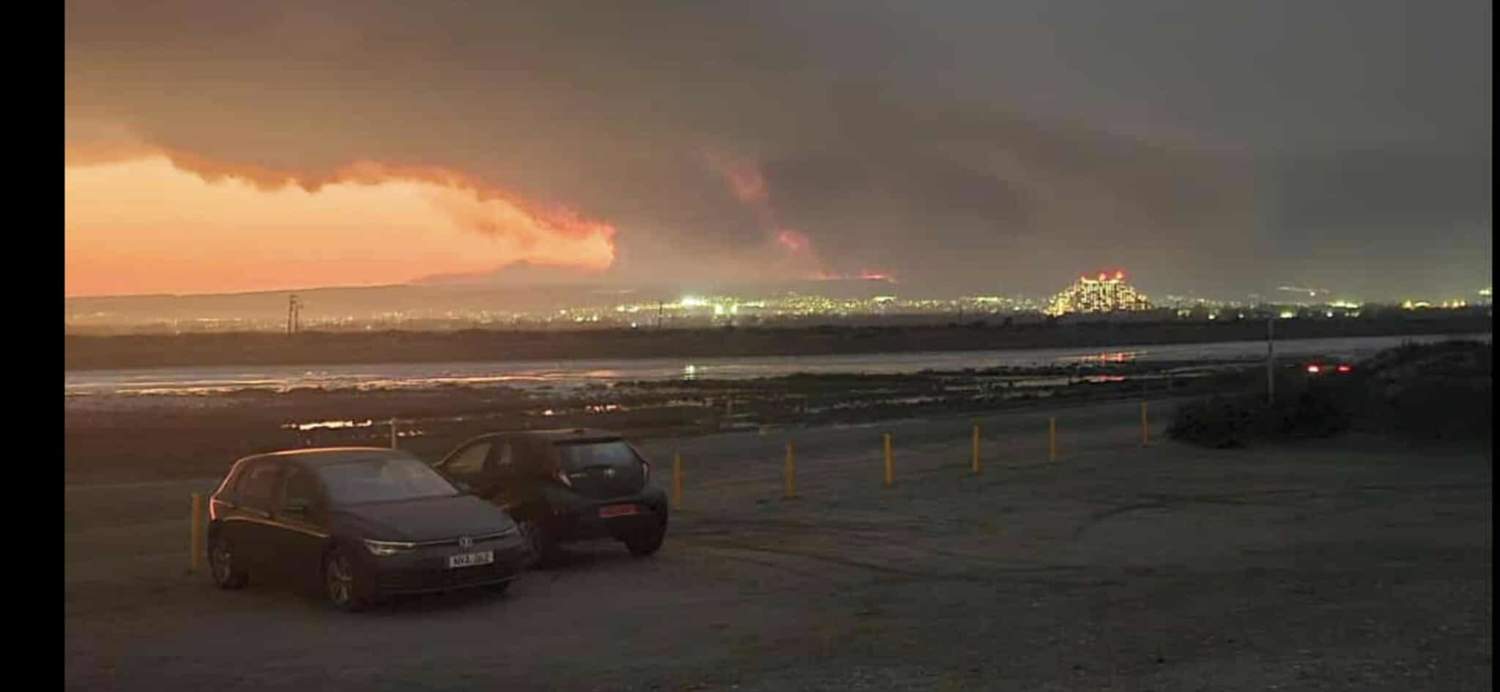 Major Limassol Wildfire As Seen From Lady's Mile On July 23, 2025. Picture By Ioanna Mantzipa.
