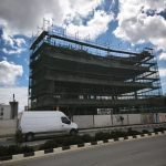 Ceiling slab collapses at Limassol construction site; no injuries reported (photos)
