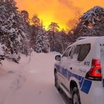 Troodos roads restricted by snow, ice and fog as landslide closes lane near Agia Marina Xyliatou