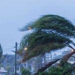 Strong winds damage traffic lights and stadium fencing in occupied areas