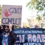 Protesters march in Nicosia to demand closure of British bases, end to Iran war