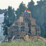 ‘Not isolated acts’: activists demand systemic change after rainbow flags burned on Easter bonfires