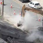 Demolition under way on Limassol’s abandoned Pieris Estates tower on Omonia Avenue
