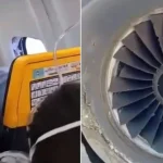 Ryanair Flight Window Blown Out From Engine Shrapnel